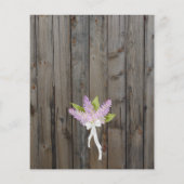 ライラ素朴ックス&ライツバジェット結婚式招待状 (裏面)