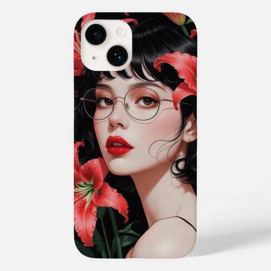 ライリエレガントーiPhoneケース付きアニメ少女 – Styli Case-Mate iPhoneケース (裏面)