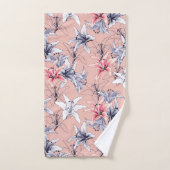 ライリカラフルー模様 バスタオルセット (ハンドタオル)