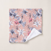 ライリカラフルー模様 バスタオルセット (ウォッシュタオル)