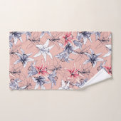 ライリカラフルー模様 バスタオルセット (ハンドタオル)