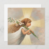 ライリクリスマスを保持する空の天使 シーズンカード (正面/裏面)