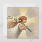 ライリクリスマスを保持する空の天使 シーズンカード (正面)