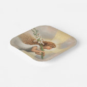 ライリクリスマスを保持する空の天使 ペーパープレート (傾斜あり)