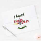 ライリーのバイクのステッカーに寄付した ラウンドシール (封筒)