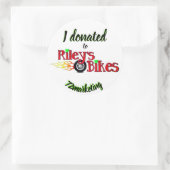 ライリーのバイクのステッカーに寄付した ラウンドシール (バッグ)