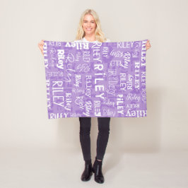 ライリーのパーソナライズな名前をカスタムする フリースブランケット