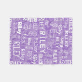 ライリーのパーソナライズな名前をカスタムする フリースブランケット (正面(横))