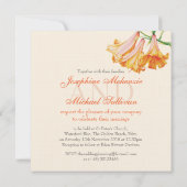 ライリーのフラワー絵画アートのスクエア結婚式の招待 招待状 (裏面)