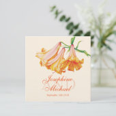 ライリーのフラワー絵画アートのスクエア結婚式の招待 招待状 (スタンド正面)