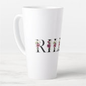 ライリーの名前。私の名前はライリー。 カフェラテマグ (左アングル)