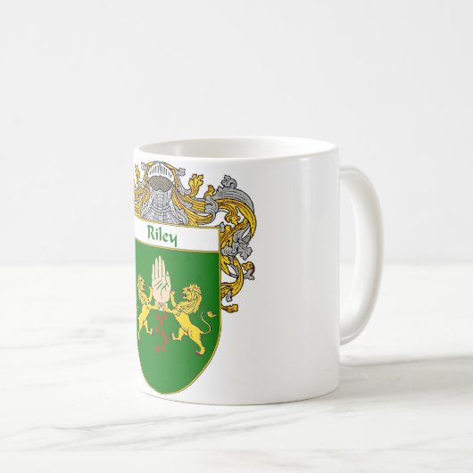 ライリーの紋章付き外衣(包まれる) コーヒーマグカップ (正面右)