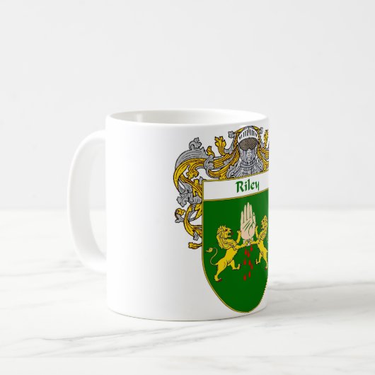 ライリーの紋章付き外衣(包まれる) コーヒーマグカップ (正面左)