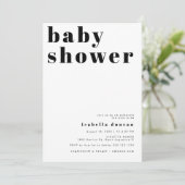 ライリーはっきりしたボヘミアンレトロ写真ベビーシャワー 招待状 (スタンド正面)
