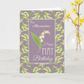 ライリーは誕生日カードをパーソナライズする可能性がある、Mauve カード (黄色い花)