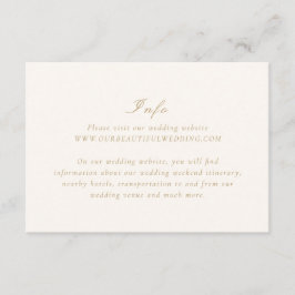 ライリーアイボリーと金ゴールドエレガントな結婚式 エンクロージャーカード