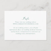 ライリーエメラルドグリーンエレガントウェディング エンクロージャーカード (正面)