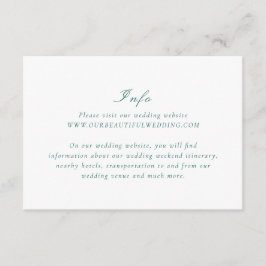 ライリーエメラルドグリーンエレガントウェディング エンクロージャーカード