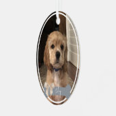 ライリーカスタムペットフォトクリスマスオーナメント メタルオーナメント (正面左)