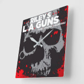 ライリーズL.A.ガンズオレンジビニールカバーアート スクエア壁時計 (傾斜)