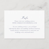 ライリーネイビーブルーエレガントな結婚式 エンクロージャーカード (正面)