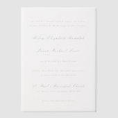 ライリーパープルエレガントな結婚式 ベラム紙招待状 (正面)