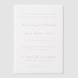 ライリーパープルエレガントな結婚式 ベラム紙招待状