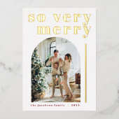 ライリーフェスティバルそう非常メリーにアーチクリスマスカード 箔シーズンカード (正面)