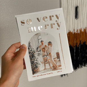 ライリーフェスティバルそう非常メリーにアーチクリスマスカード 箔シーズンカード