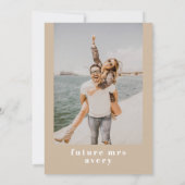 ライリーボはっきりしたホレトロベージュクリームブライダルシャワー 招待状 (裏面)