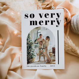 ライリーモダンそう非常にメリーアーチクリスマスカード 招待状