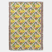 ライリーラブ&ライトウォーター色 スローブランケット (正面縦)