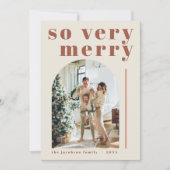 ライリーレトロそう非常メリーにアーチクリスマスカード 招待状 (正面)