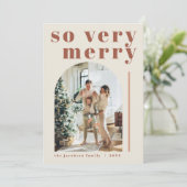 ライリーレトロそう非常メリーにアーチクリスマスカード 招待状 (スタンド正面)