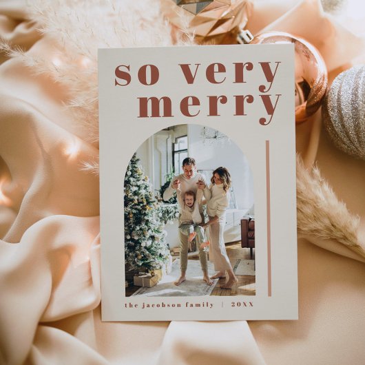 ライリーレトロそう非常メリーにアーチクリスマスカード 招待状