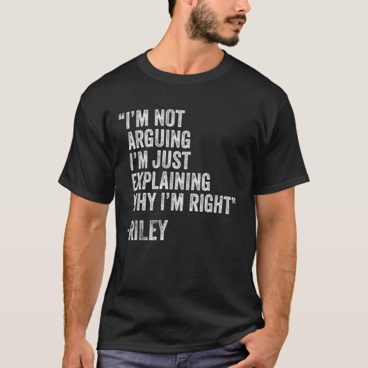 ライリー引用文おもしろい誕生日名前をカスタムするアイディアエンジン Tシャツ (正面)
