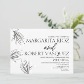 ライリー手描きエレガントスクリプ結婚ト 招待状 (スタンド正面)