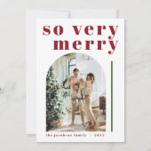 ライリー ボールド そりゃとっても楽しい アーチ型 クリスマスカード 招待状 (正面)