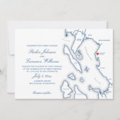 ライルモエレガントンマナーベリンガムの地図結婚と 招待状 (正面)