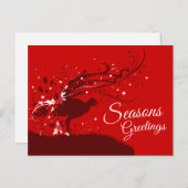 ライレバードのクリスマスの風変わりなグラフィックアートのはがき シーズンポストカード (正面/裏面)