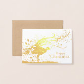 ライレバード地上鳥グラフィックアートホリデーカード 箔カード (封筒付き正面)