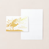 ライレバード地上鳥グラフィックアートホリデーカード 箔カード (ディスプレー)