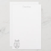 ライレ文房具 – パーソナライズされた 便箋 (正面/裏面)