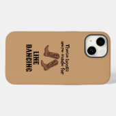 ラインおもしろい踊りカウボーイブーツラインダンサー Case-Mate iPhoneケース (裏面 (横))