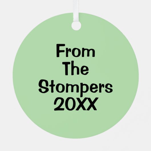 ラインおもしろい踊りラインダンサーのファンナーギフト メタルオーナメント (裏面)