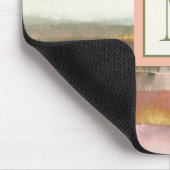 ラインおよび色の金ゴールドの穀物のモノグラム|の影響 マウスパッド (コーナー)