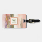 ラインおよび色の金ゴールドの穀物の影響 ラゲッジタグ (正面横)