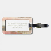 ラインおよび色の金ゴールドの穀物の影響 ラゲッジタグ (裏面横)