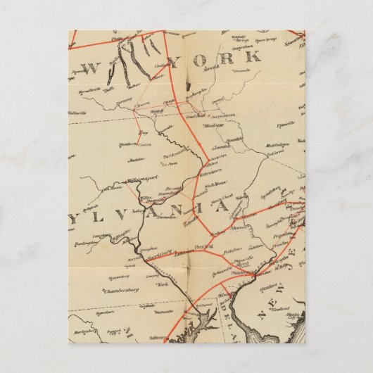 ラインおよび金属回路つながり ポストカード (正面)