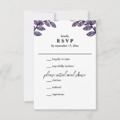 ラインお洒落離れウェディングRSVPカード 出欠カード (正面)